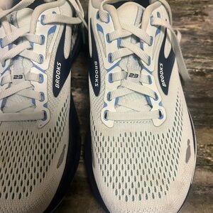 Brooks Athletic Shoes in White and Blue